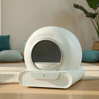 Self-Cleaning Electric Litter Box with Grated Step Smart Enclosed Cat Litter Box Low-Noise Pet Supply Washable for Apartments