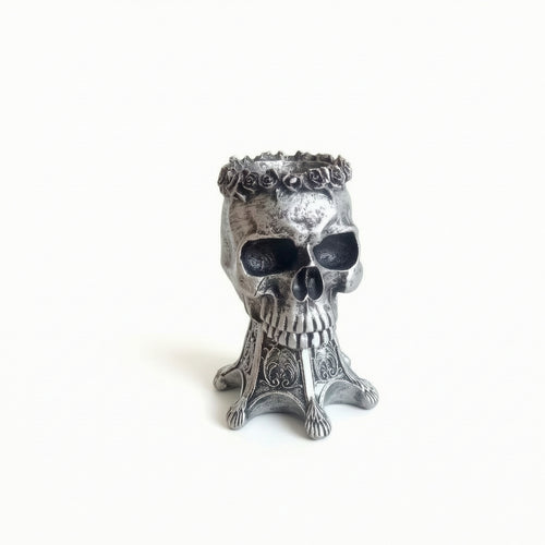 Skull Planter Spooky Skull Pot Tabletop for Desk