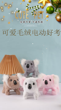 Electric Plush Koala Toy with Walking, Sound, and Head Nodding