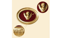 Oval Frame with Cherub Gold Toned Decor Decorative for Tabletop