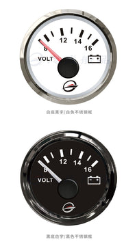 跨境热销船用防锈电压表PVC防水电表房车不锈钢边框直流电压表