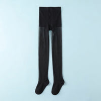 Fleece Lined Tights for Women with Thermal Insulation for Winter Wear, Thick with Fake Translucent Design, Plus Size