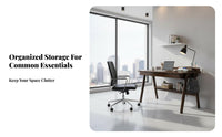 Minimalist Design Computer Desk with Integrated Storage Sturdy Structure Student Desk with Drawers and Shelf Easy Assembly Writing Table for Students, Children, Adults, Bedroom, Small Areas, Study Room
