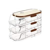 Transparent Double-layer Slide Egg Storage Box for Refrigerator