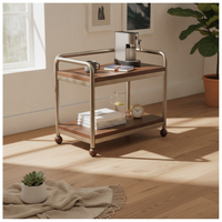 3-Tier Storage Shelf Compact Bookshelf with Metal Frame Sturdy for Professionals