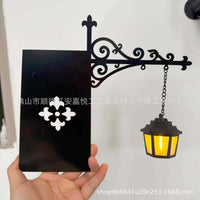 Bookshelf Lantern Light Iron Craft Decorative Lamp
