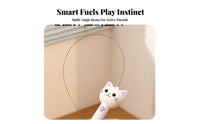 Interactive Cat Toy with Suction Cup | Standing Upright Design, Flexible Curved Rod, Cat Teaser with Suction Cup, for Smooth Floors