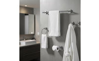 5 Pieces Wall-Mounted Bathroom Hardware Set Stainless Steel Towel Bar Set with Hooks Easy to Install Bathroom Tissue Holder Holder Space-Saving for Powder Room