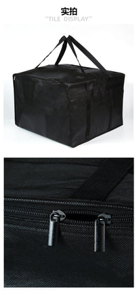 Meal Transport Bag Zipper Closure Insulated Food Delivery Bag Pizza Conveyance Pouch for Restaurants, Caterers, Picnics