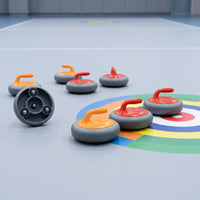 8 Pieces Floor Disc Game Set with Carrying Case Foam-Padded Athletic Goods Zippered for Schools, Organizations
