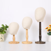 Wooden Head Mannequin for Hat Display, Female Head Model for Jewelry and Wig