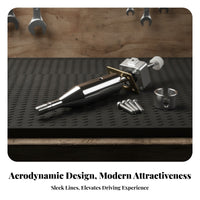 Polished Finish Gear Selector Lever Assembly Silver Aluminum Alloy Gear Lever Mounting Hardware Aluminum Gear Selector Knob Metal Collar