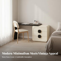 French aesthetic Vanity Set with Round Mirror Multi-Drawer Storage Makeup Table multi-functional Bedroom Furniture Easy Assembly for Adults, Women, young ladies, Home, Apartment, dressing area