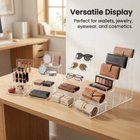 Jewelry Organiser Wallet Display Stand, Clear Acrylic Jewellery Storage, Dressing Table Organizer for Retail Shop, Handbag Multi Tier Material