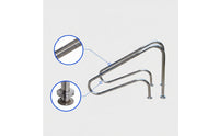 2 Pieces Pool Handrail 304 Stainless Steel Pool Handrail with Mounting Base for Homeowners, Hotel Owners, Spa