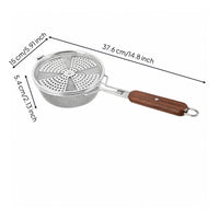 Stainless Steel Coffee Roasting Mesh with Wooden Handle Compact Coffee Roaster with Wood Handle Portable Bean Roasting Tool Heat-Resistant for Kitchen