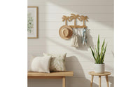 Woven Palm Hook Storage Space Saving Home Decor for Entryway, Bedroom
