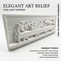 Last Supper Plaster Relief Sculpture, 45cm