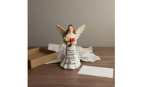 Faceless Angel Sculpture Hand-Painted Angel Holding Heart Figurine Inspirational Residential Decor Decoration for Women, Colleagues, Desktop
