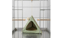 Hanging Bird Hut Chew Resistant Triangle Parrot Nest Breathable for Small Birds