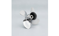 Outboard Propeller with Splined Hub Stainless Steel Four Outboard Propeller Easy to Install