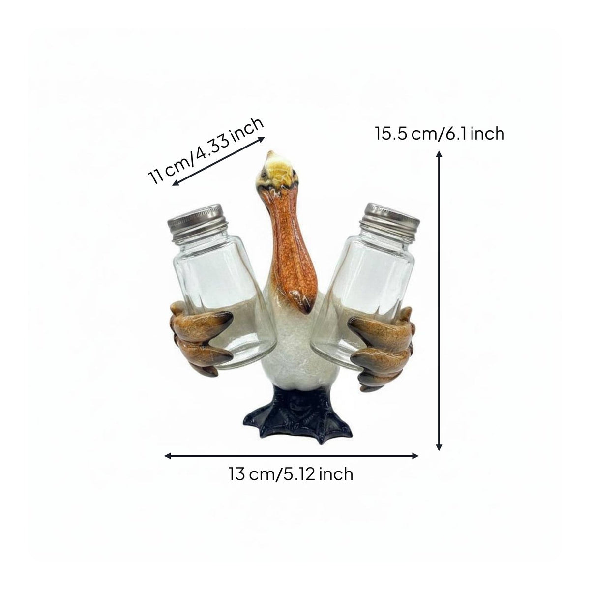 Seabird Seasoning and Pepper Shaker Set Cute Design Coastal Table Decor