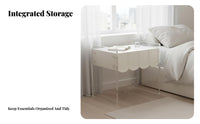 Clear C-Shaped Table Modern design Nightstand Multi-Functional for Entryway