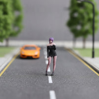 1:64 Scale Figure Detailed Standing Female Figure Realistic Female Figurine for Hobbyists, Collectors, Diorama