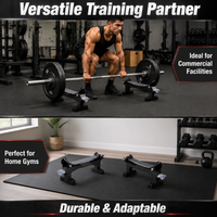 Deadlift Jack, Barbell Jack for Loading and Unloading Weight Plates, Portable Steel Weightlifting Jack, Adjustable Shock Absorption