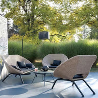 Outdoor Rattan Sofa Set with Coffee Table