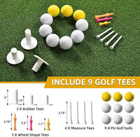 Golf Hitting Mat with Tees for Practice