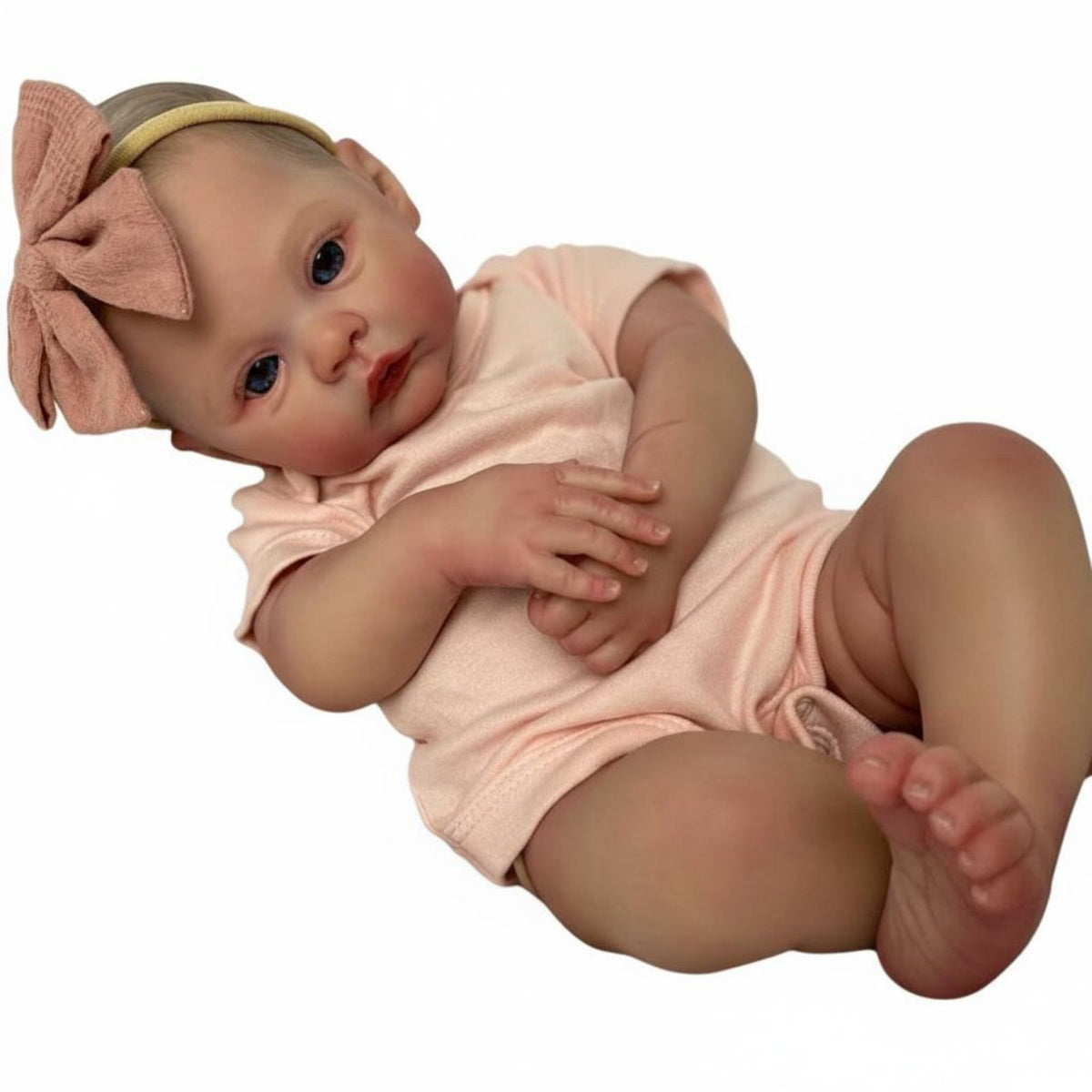 Realistic Newborn Doll Cleanable Lifelike Newborn Doll children's Toy Hand-Rooted Hair Perfect Gift for Parents