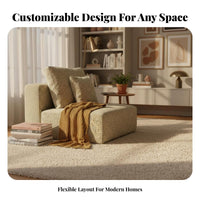 Sectional Block Couch Customizable Combination Sectional Sectional with Ottoman Minimalist Design Double-Sided for Studio