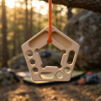 Portable Training Board with Rope Suspended Climbing Hangboard Compacto Hangboard Com Edges Polido for Climbers, Home Gym