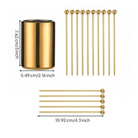 15 Pieces Stainless Steel Beverage Pick Easy to Clean for Party