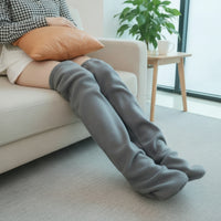 Fleece Leg Warmers Soft Thigh High Socks Long Leg Warmers for Women, Cold Weather, Lounging, Bedtime