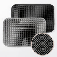Folding Cat Litter Mat with water-resistant pattern, Double Layer EVA Material Trapper Mat, Honeycomb Structure for household pet Care