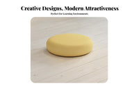 High-Density Foam Hexagonal Ottoman Easy to Clean Geometric Pouf Wear-Resistant Upholstered Combination Stool Solid Wood Frame for Toddlers, Educators, Kindergarten, Early Learning Center, Playroom, Waiting Room
