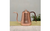 Copper Gooseneck Kettle Handcrafted Copper Kettle Textured Vessel for Tea Time