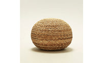 Woven Stool Fiber Pouf Handwoven Floor Cushion for Living Room, Entryway
