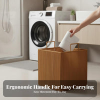 Lidded Imitation Rattan Laundry Basket Large Capacity Clothes Hamper for Bedroom