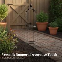 Clematis Support Pillar Weather-Resistant Rose Climbing Cage Rust-Resistant Rose Support Obelisk for Outdoor, Patio, Balcony