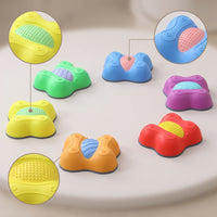 6 Pieces Stepping Stone with Textured Insert Non-Slip Toy Low-Height