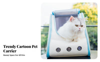 Breathable Cat Carrier Backpack Large Capacity Foldable Pet Backpack Built-in Safety Leash for Travelers, Traveling, Vet Visits, Outdoor