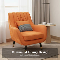 Upholstered Tub Chair Space-Saving Size Upholstered Contoured Rearrest Armchair Thickly Cushioned Ergonomic Rearrest for Adults