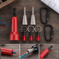 8 Pieces Drill-Powered Wire Twisting Tool Set Efficient Wire Twisting Spinner Labor-Saving Attachment Compact for DIYers, Home Improvement, Workshop