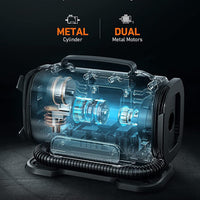 AC/DC Car Air Pump 110-230V AC and 12V DC Dual Power Inflator with Digital Display