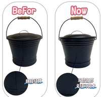 Upgraded Double-Layer Thickened Ash Bucket 4-Piece Set with Thin Gloves, Seamless Spun One-Piece, Water-Fillable, Not Easily Deformed