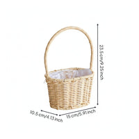 Handwoven Wicker Basket Handmade Wicker Fruit Basket for Home
