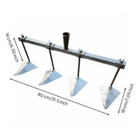 Adjustable Row Spacing Hoe Forged Detachable Furrow Creator for Farmers
